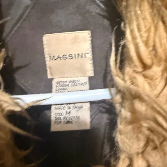 Penny Lane Massini Brown Embroidered suede, leather vintage Jacket with Faux Fur - Picture 2 of 16